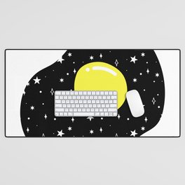 Fried Egg in Space Desk Mat