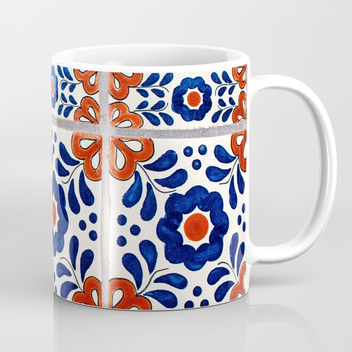 Blue Mexican Talavera Tile Coffee Mug