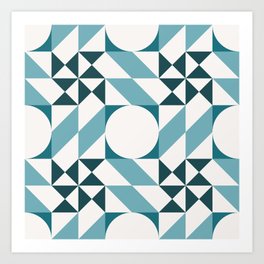 Bohemian Geometric Pattern 01A Art Print