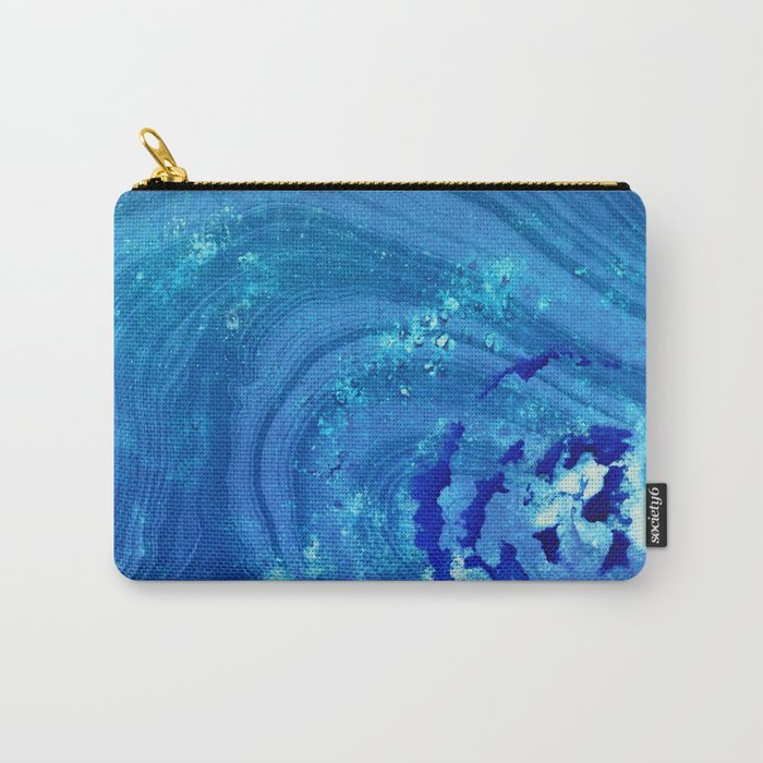 Blue Abstract Modern Art - Infinity - Sharon Cummings Carry-All Pouch