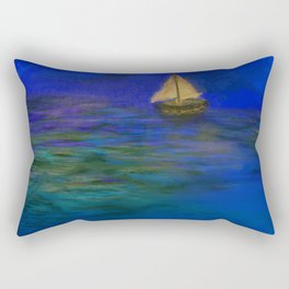 Peaceful Sail Moonlight  Rectangular Pillow