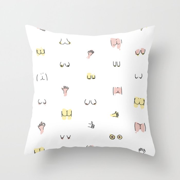 more butts and boobies Throw Pillow