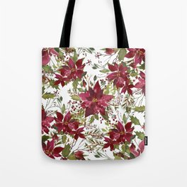 Poinsettia Flowers Tote Bag