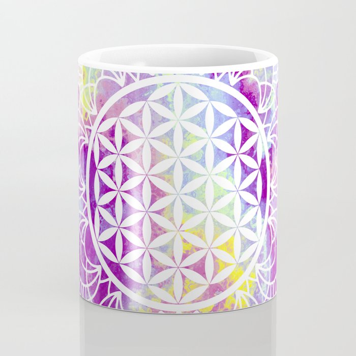 Flower Of Life Batik  9 Coffee  Mug by patternsoflife 
