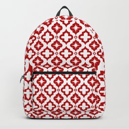 Red Ornamental Arabic Pattern Backpack