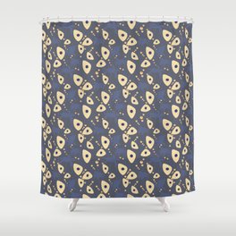 Swimming Turtles blue Shower Curtain