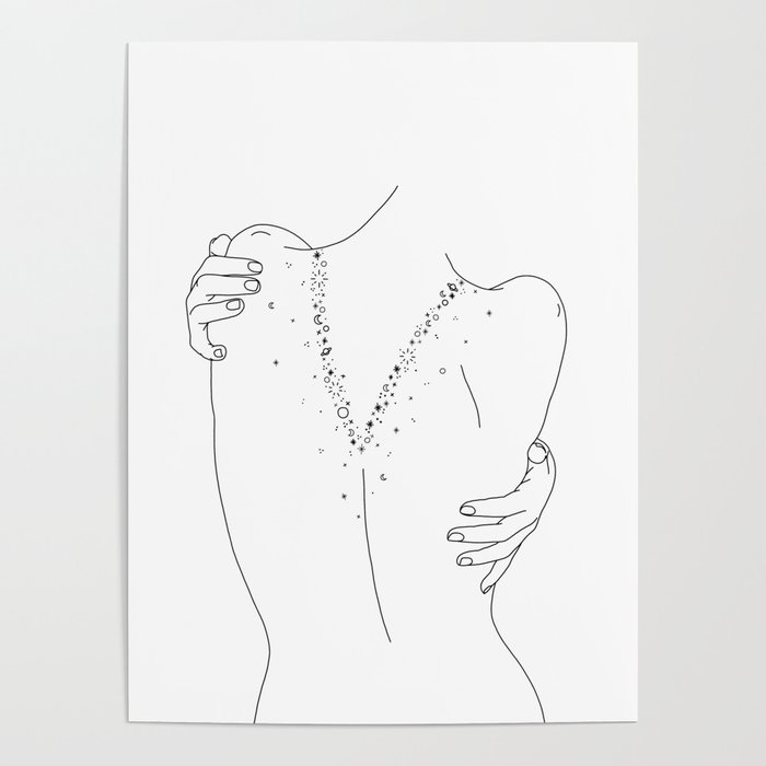Nude figure illustration - Sofia Poster