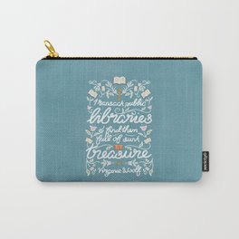 Virginia Woolf Library Literature Quote - Book Nerd Carry-All Pouch