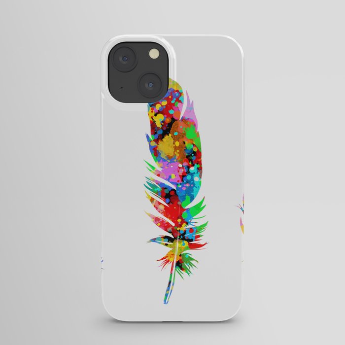 colorful feathers iPhone Case