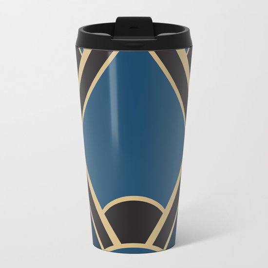 Art Deco New Tomorrow In Blue Travel Mug