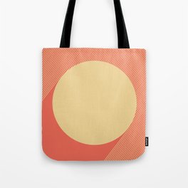 Cream Circle Tote Bag