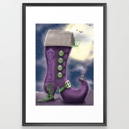 Magical Coven's Abode within the Bewitched Boot Framed Art Print