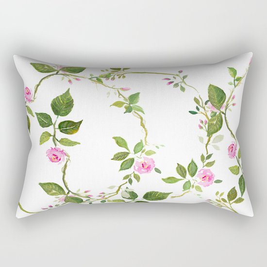 Trailing rose pillow Rectangular Pillow