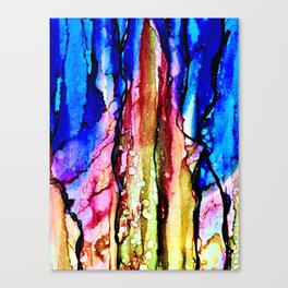 Psychedelic Kale in the Indigo Sky Canvas Print