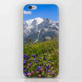 flowers • mountains • tops • France • Savoie • Massif du Beaufortain iPhone Skin