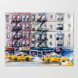 New York, wtercolor sketch Canvas Print