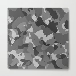 Snow Camo Metal Print | Militar, Navy, Ops, Strike, Nature, Gray, Army, Counter, Dark, Snow 