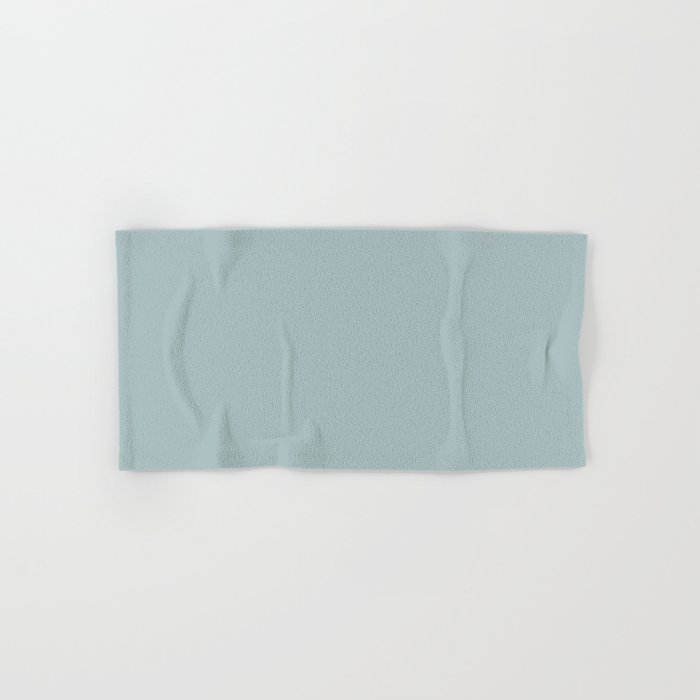 Idealistic Light Pastel Blue Gray Solid Color Pairs To Sherwin Williams Rain SW 6219 Hand & Bath Towel
