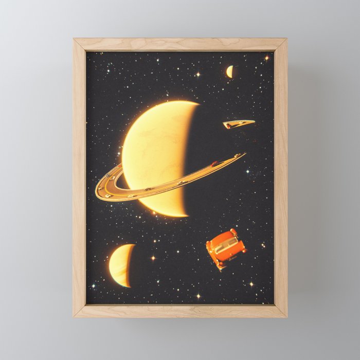 Traffic On Saturn Framed Mini Art Print