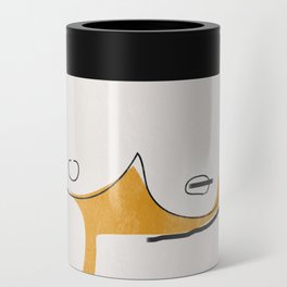 Abstract Line Art Nude Can Cooler