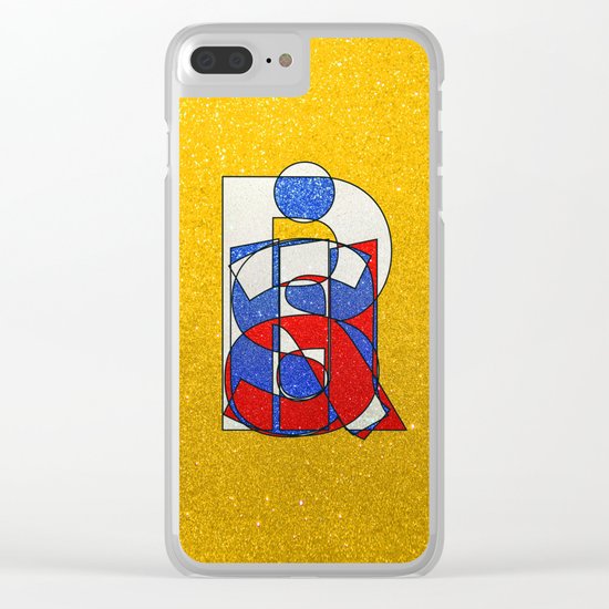 RUSSIA - Gold - Glitter Clear iPhone Case