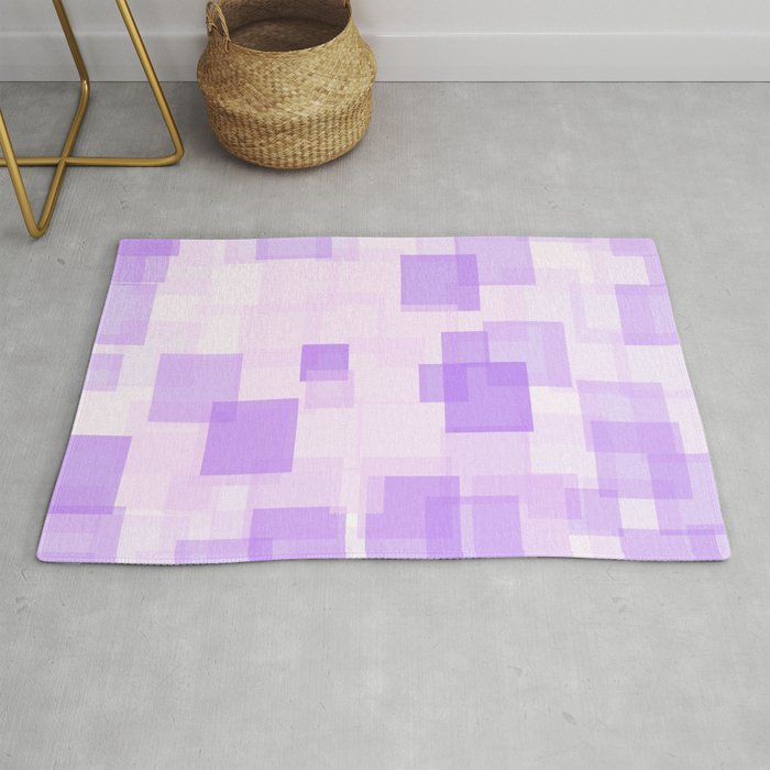 Purple Squares Rug