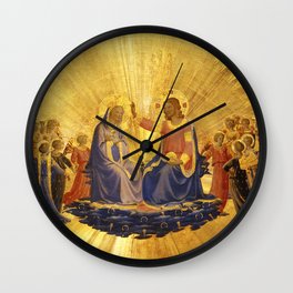 Coronation of the Virgin (part)- Beato Angelico, Fra' Angelico Wall Clock | Shine, Virgin, Church, Halo, Jesus, Whealth, Hope, God, Saints, Gold 