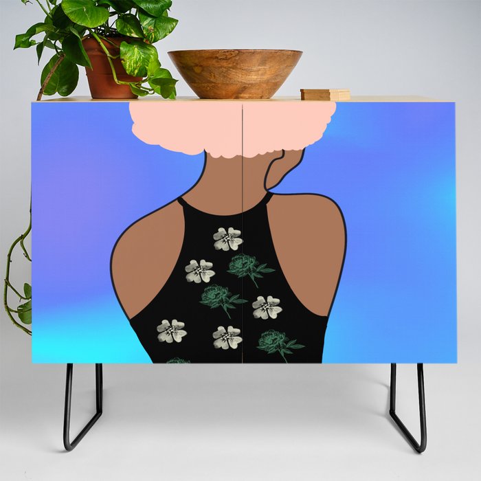Woman At The Meadow 40 Credenza