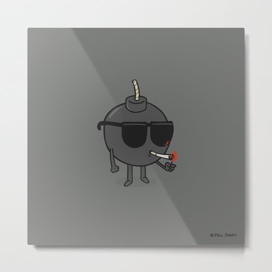 Badass Bomb Metal Print