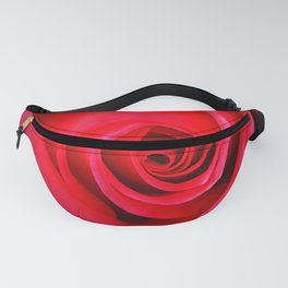 Decorative romantic red rose spiral  Fanny Pack