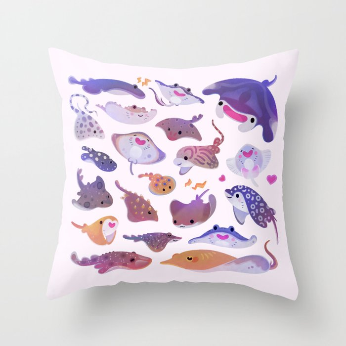 Ray day 1 - bright Throw Pillow