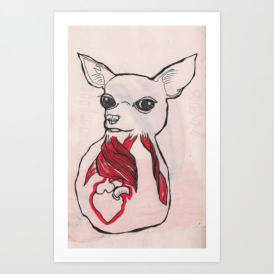 Inside Out Chihuahua Art Print