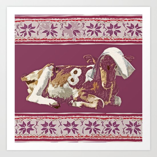 8 Maids-a-Milking - 12 Days of Christmas Series Art Print