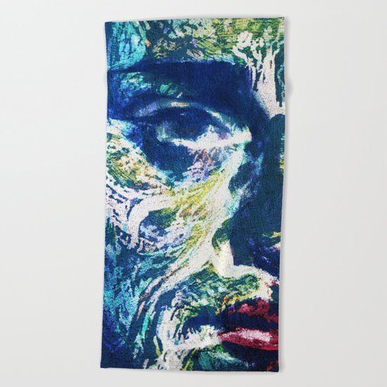 Muddy Water Face Beach Towel