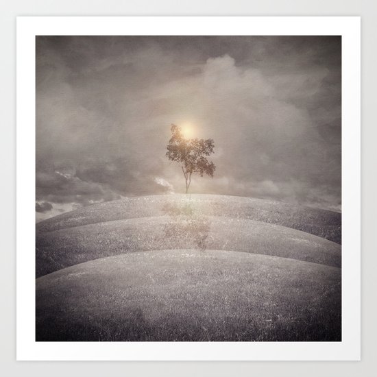 The lone tree Art Print