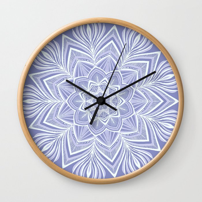 Violet Bloom Crown Chakra Wall Clock