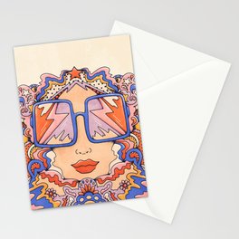 Winter Woman Portrait Stationery Cards
