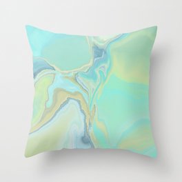 Wild ocean acrylic pouring Throw Pillow