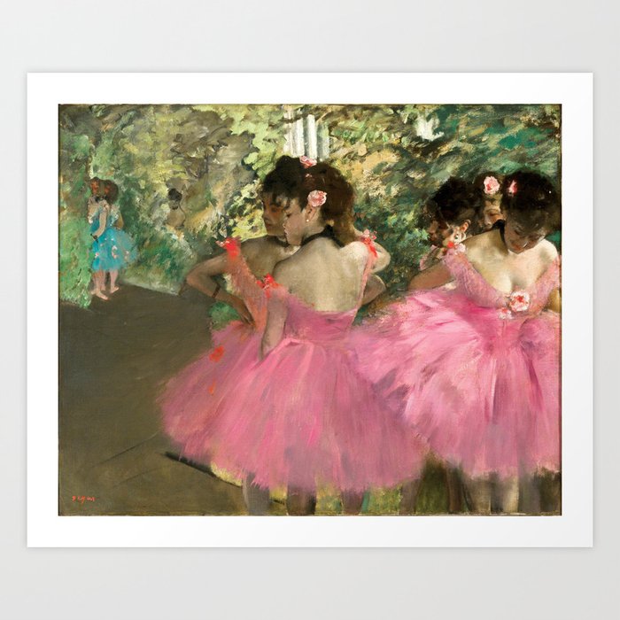 Ballerina In Red by Edgar Degas Art Print