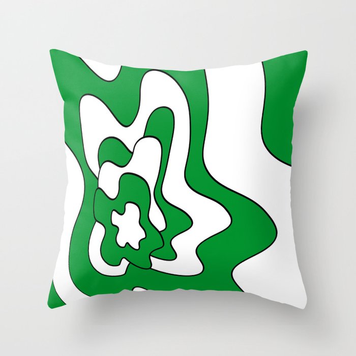 Abstract pattern - green Throw Pillow