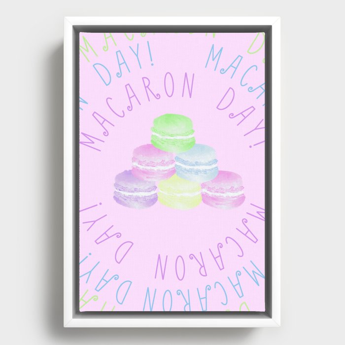 Macaron Day! Macaron Day! Framed Canvas