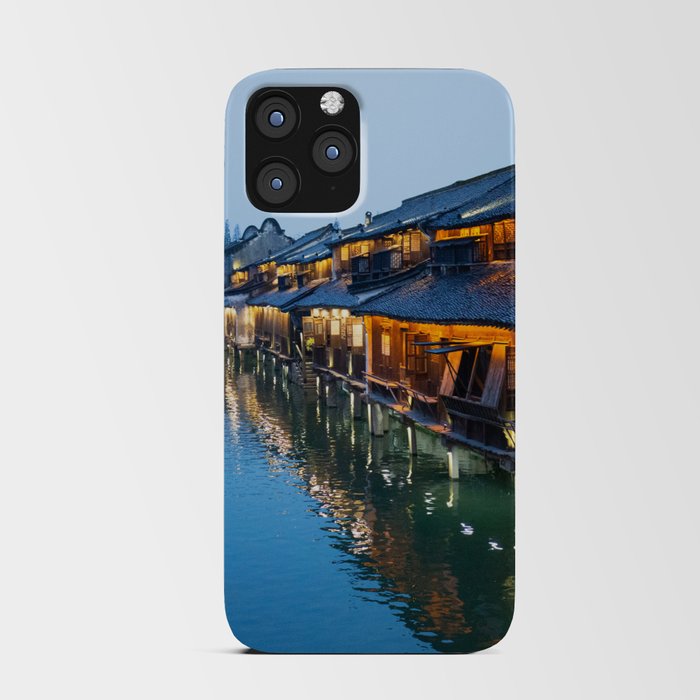 China Photography - River Going By Numerous Houses In The Night iPhone Card Case