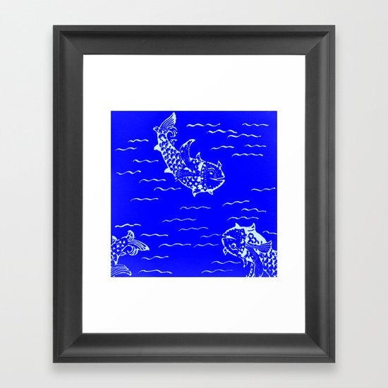 Happy fish -2 Framed Art Print