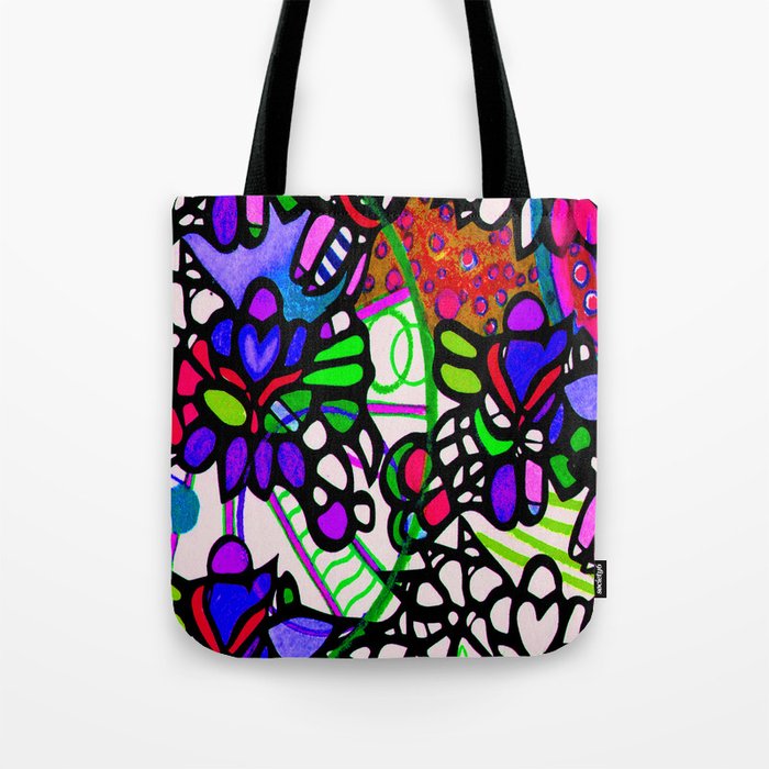 Doodles And Hearts Painting Tote Bag