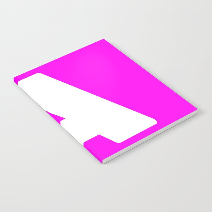 A (White & Magenta Letter) Notebook