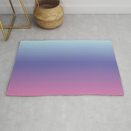 BLUE & PINK OMBRE PATTERN Area & Throw Rug