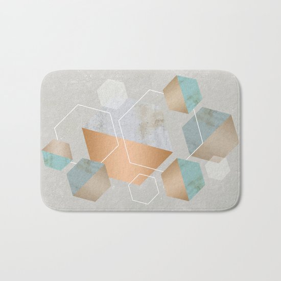 Honeycomb Concrete Bath Mat