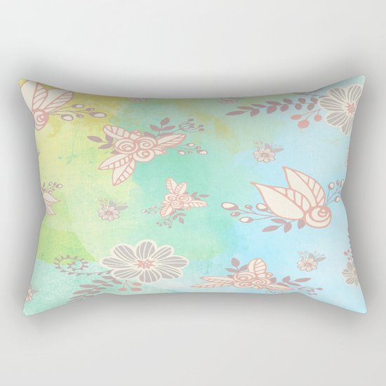 Soft flower pattern Rectangular Pillow