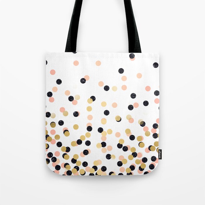 Gold Polka Dots Bucket Bag