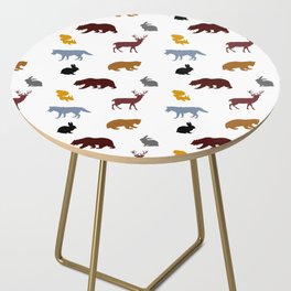 Animals,forest,Scandinavian style art Side Table